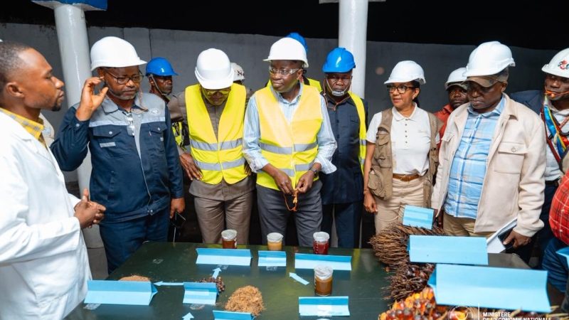 Diversification économique : Le ministre Mukoko Samba inspecte les installations de PHC à Yaligimba